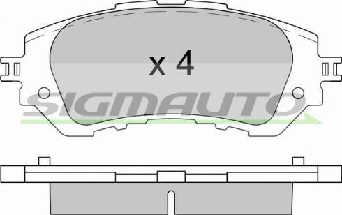 SIGMAUTO SPB607 - Brake Pad Set, disc brake autospares.lv