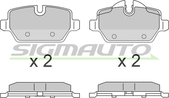 SIGMAUTO SPB616 - Brake Pad Set, disc brake autospares.lv