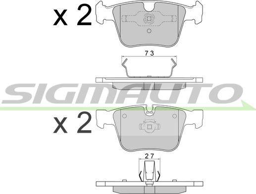 SIGMAUTO SPB610 - Brake Pad Set, disc brake autospares.lv