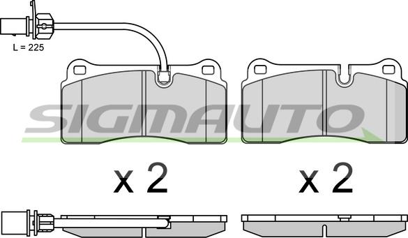 SIGMAUTO SPB689 - Brake Pad Set, disc brake autospares.lv