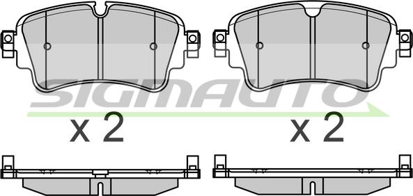 SIGMAUTO SPB688 - Brake Pad Set, disc brake autospares.lv