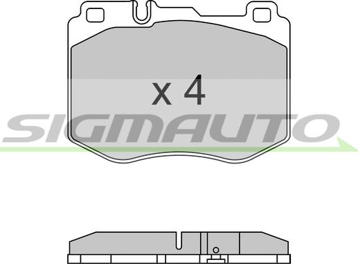 SIGMAUTO SPB634 - Brake Pad Set, disc brake autospares.lv