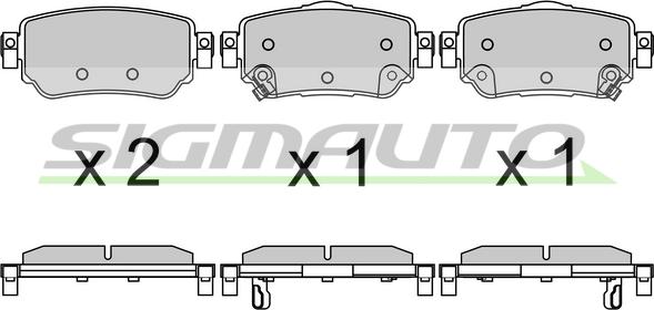 SIGMAUTO SPB630 - Brake Pad Set, disc brake autospares.lv