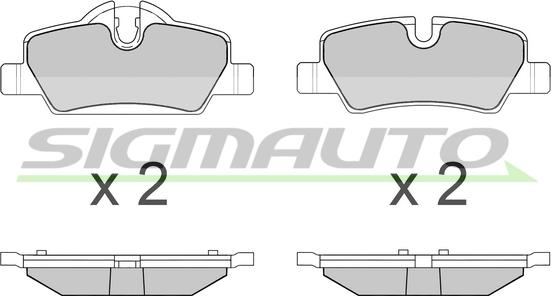 SIGMAUTO SPB632 - Brake Pad Set, disc brake autospares.lv