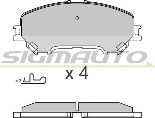 SIGMAUTO SPB629 - Brake Pad Set, disc brake autospares.lv