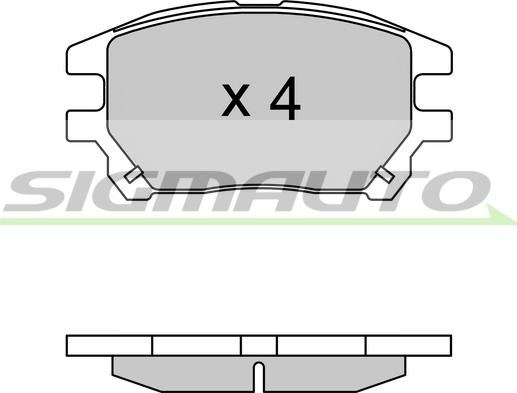 SIGMAUTO SPB622 - Brake Pad Set, disc brake autospares.lv