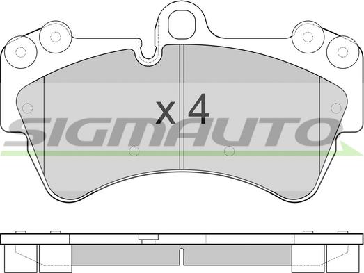 SIGMAUTO SPB099 - Brake Pad Set, disc brake autospares.lv