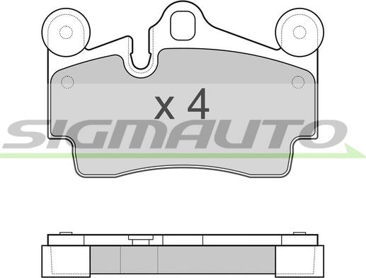 SIGMAUTO SPB097 - Brake Pad Set, disc brake autospares.lv