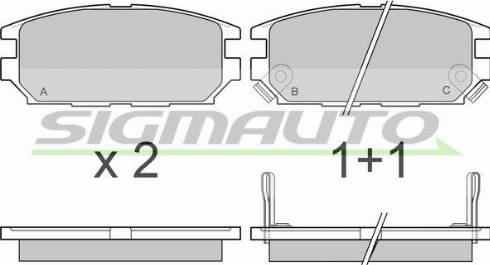 SIGMAUTO SPB046 - Brake Pad Set, disc brake autospares.lv