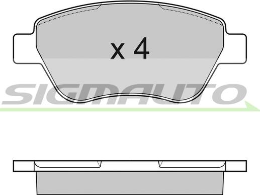 SIGMAUTO SPB040 - Brake Pad Set, disc brake autospares.lv