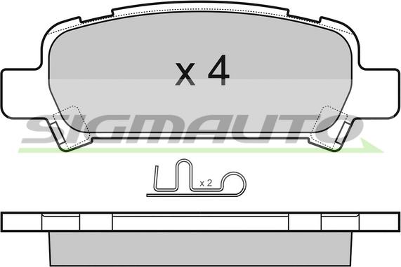 SIGMAUTO SPB056 - Brake Pad Set, disc brake autospares.lv