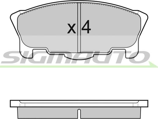 SIGMAUTO SPB065 - Brake Pad Set, disc brake autospares.lv