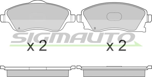 SIGMAUTO SPB000 - Brake Pad Set, disc brake autospares.lv