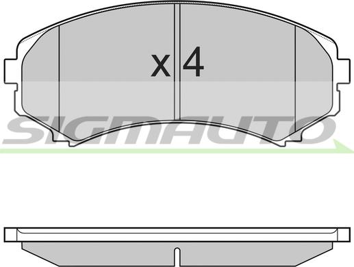 SIGMAUTO SPB001 - Brake Pad Set, disc brake autospares.lv