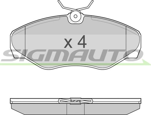 SIGMAUTO SPB012 - Brake Pad Set, disc brake autospares.lv