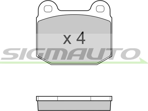 SIGMAUTO SPB035 - Brake Pad Set, disc brake autospares.lv