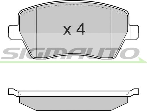 SIGMAUTO SPB026 - Brake Pad Set, disc brake autospares.lv