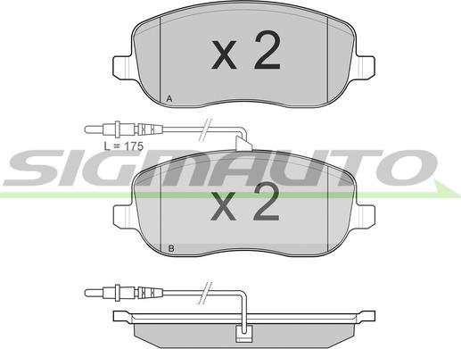 SIGMAUTO SPB028 - Brake Pad Set, disc brake autospares.lv