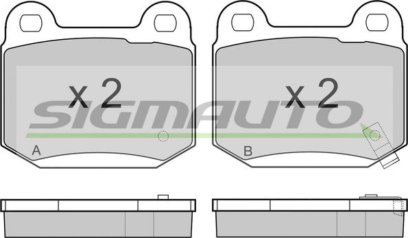 SIGMAUTO SPB159 - Brake Pad Set, disc brake autospares.lv