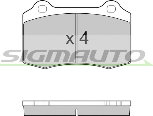 SIGMAUTO SPB155 - Brake Pad Set, disc brake autospares.lv