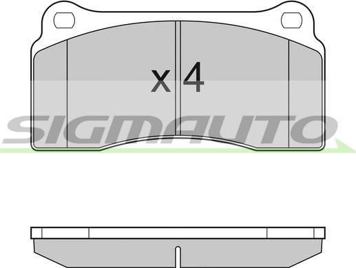 SIGMAUTO SPB153 - Brake Pad Set, disc brake autospares.lv