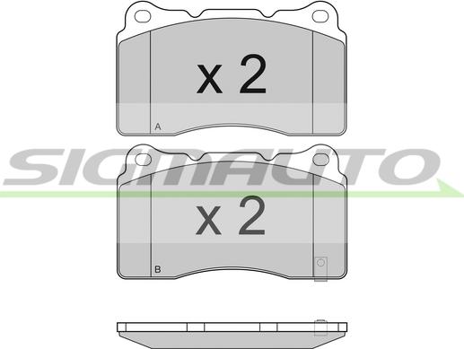 SIGMAUTO SPB157 - Brake Pad Set, disc brake autospares.lv