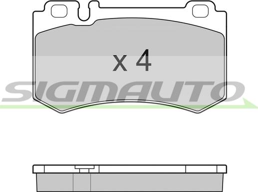 SIGMAUTO SPB164 - Brake Pad Set, disc brake autospares.lv