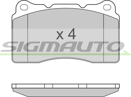 SIGMAUTO SPB167 - Brake Pad Set, disc brake autospares.lv