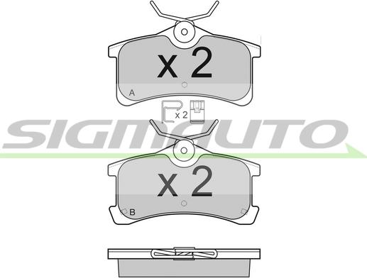 SIGMAUTO SPB107 - Brake Pad Set, disc brake autospares.lv