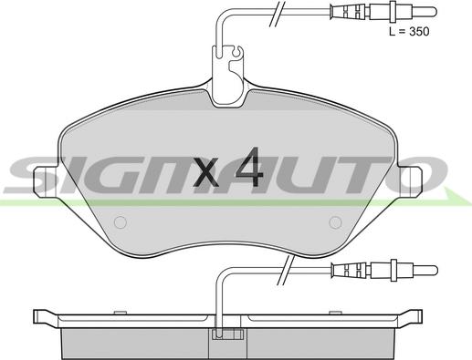 SIGMAUTO SPB181 - Brake Pad Set, disc brake autospares.lv