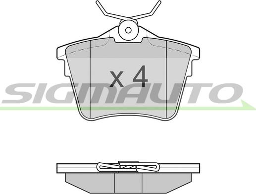 SIGMAUTO SPB183 - Brake Pad Set, disc brake autospares.lv