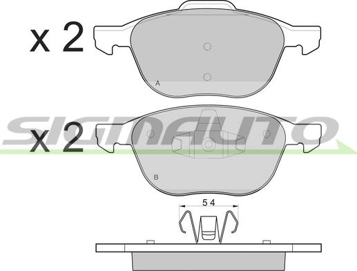 SIGMAUTO SPB133 - Brake Pad Set, disc brake autospares.lv