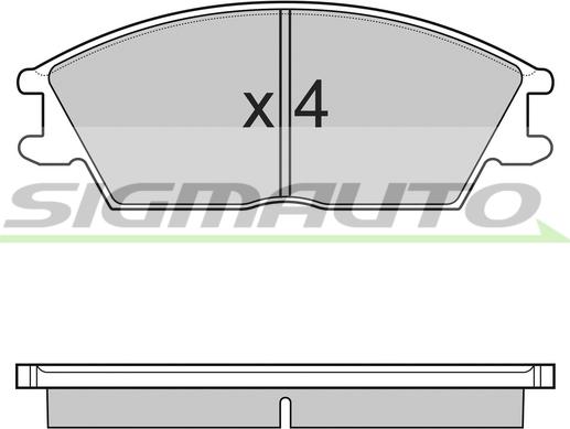 SIGMAUTO SPB124 - Brake Pad Set, disc brake autospares.lv