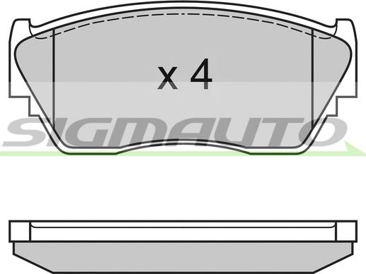 SIGMAUTO SPB125 - Brake Pad Set, disc brake autospares.lv