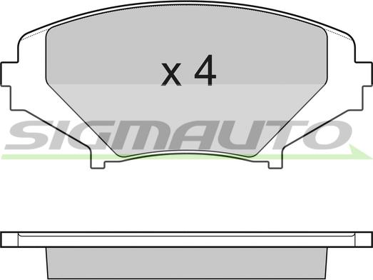 SIGMAUTO SPB170 - Brake Pad Set, disc brake autospares.lv