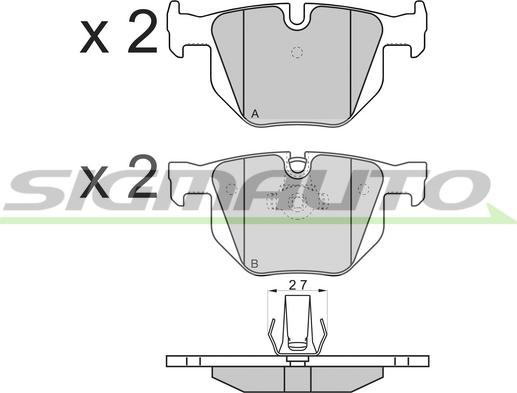 SIGMAUTO SPB173 - Brake Pad Set, disc brake autospares.lv