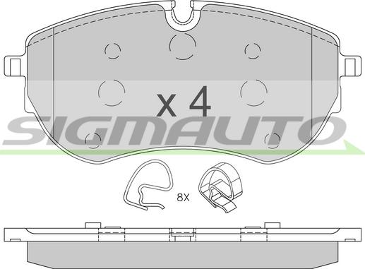 SIGMAUTO SPB849 - Brake Pad Set, disc brake autospares.lv