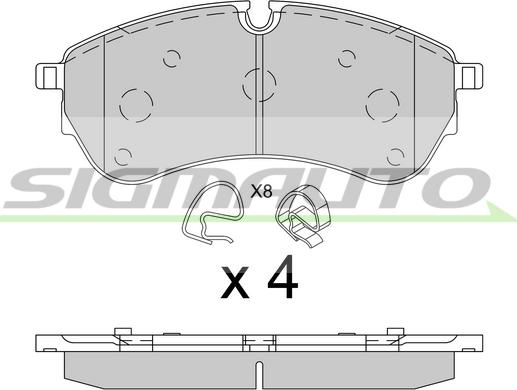 SIGMAUTO SPB846 - Brake Pad Set, disc brake autospares.lv