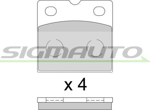 SIGMAUTO SPB851 - Brake Pad Set, disc parking brake autospares.lv