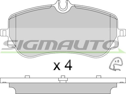 SIGMAUTO SPB836 - Brake Pad Set, disc brake autospares.lv