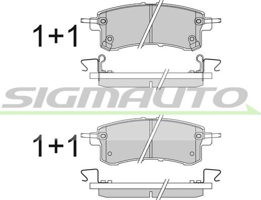 SIGMAUTO SPB823 - Brake Pad Set, disc brake autospares.lv