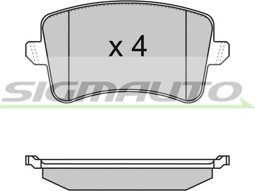 SIGMAUTO SPB349 - Brake Pad Set, disc brake autospares.lv