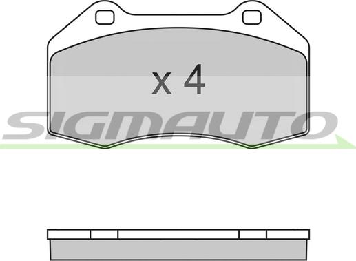 SIGMAUTO SPB355 - Brake Pad Set, disc brake autospares.lv
