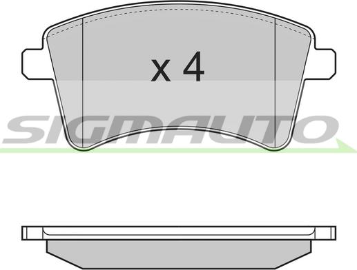 SIGMAUTO SPB367 - Brake Pad Set, disc brake autospares.lv