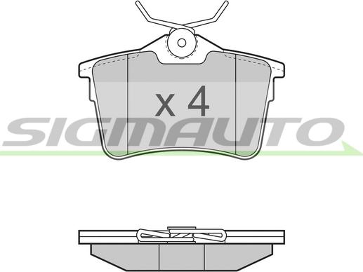 SIGMAUTO SPB386 - Brake Pad Set, disc brake autospares.lv