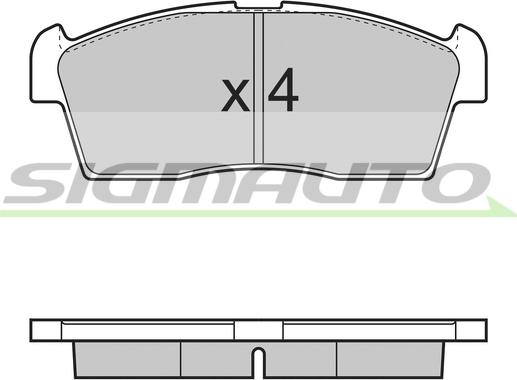 SIGMAUTO SPB380 - Brake Pad Set, disc brake autospares.lv