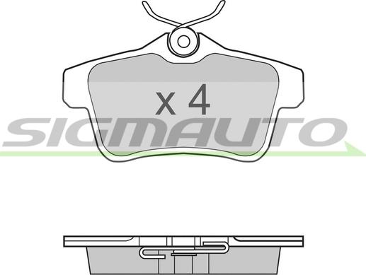 SIGMAUTO SPB387 - Brake Pad Set, disc brake autospares.lv