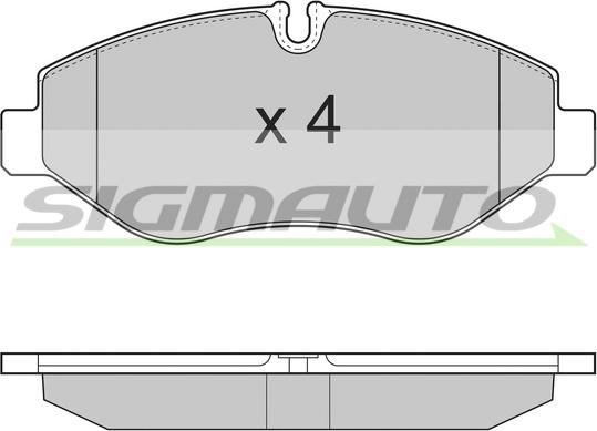 SIGMAUTO SPB324 - Brake Pad Set, disc brake autospares.lv