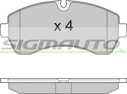 SIGMAUTO SPB290 - Brake Pad Set, disc brake autospares.lv