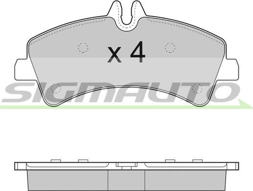 SIGMAUTO SPB291 - Brake Pad Set, disc brake autospares.lv